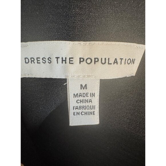 NWT Dress The Population M Black One Shoulder Gown - Picture 2 of 16